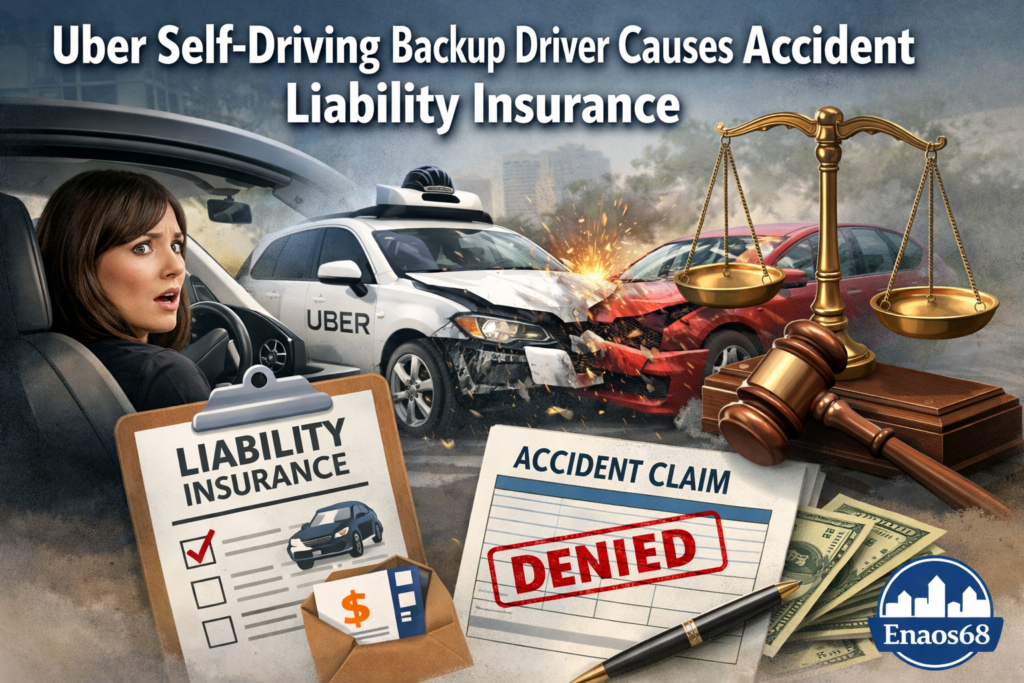 uber self driving backup driver causes accident liability insurance